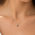 Silver plated labradorite necklace