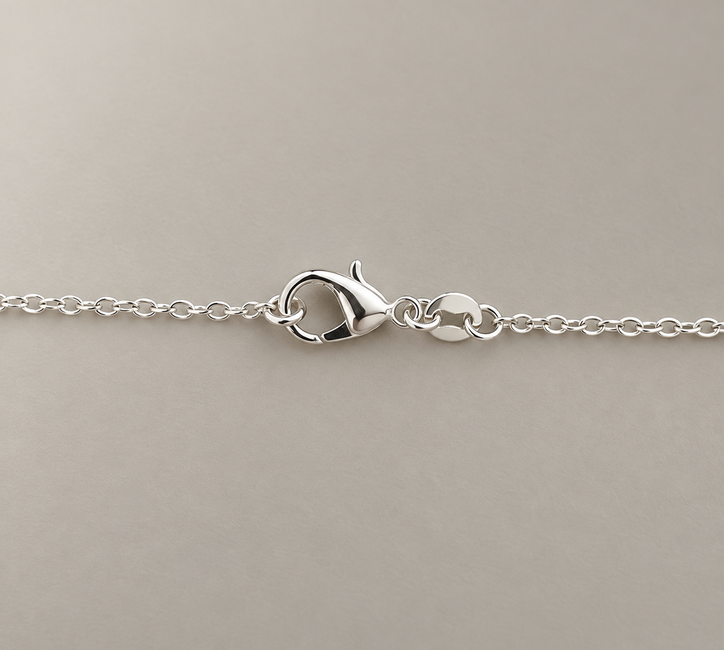 Silver plated labradorite necklace